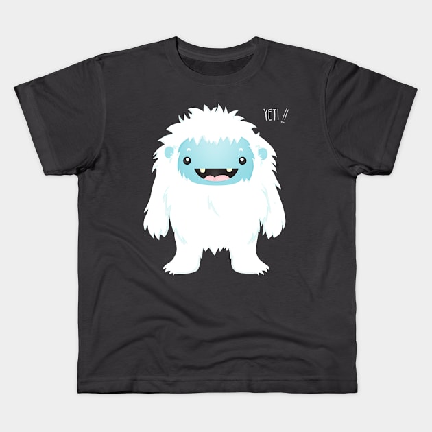 Yeti !! Kids T-Shirt by lunaticpark